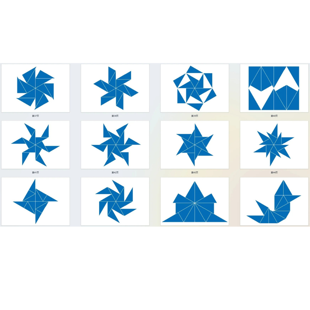 Boite des triangles constructeurs bleus