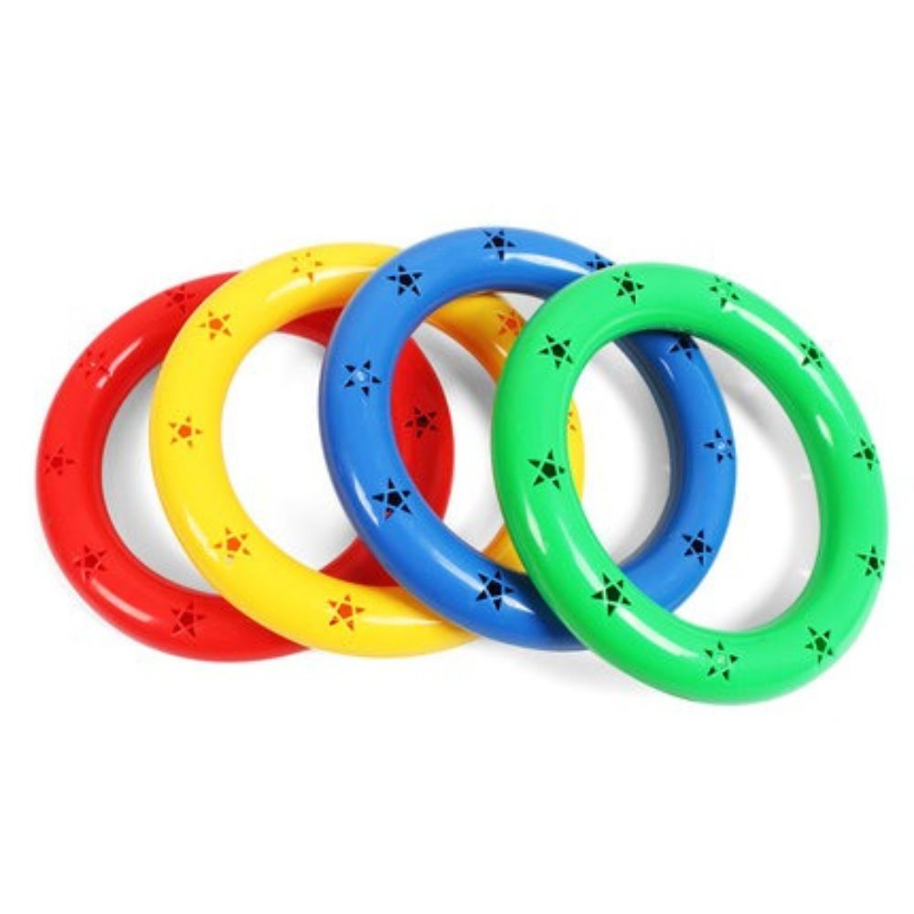 Lot de 4 anneaux à lancer diamètre 15cm