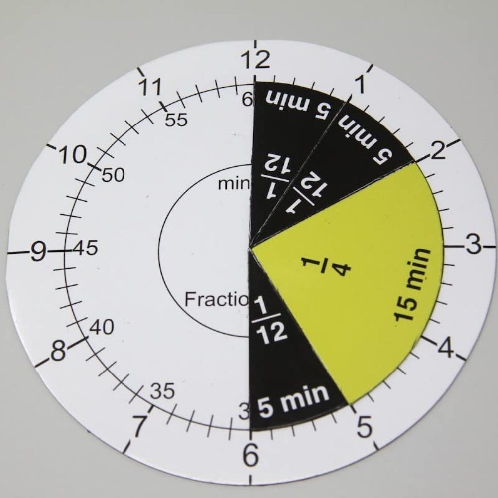 Horloges et fractions magnétiques d'apprentissage - 8 - Eveil Montessori Maroc