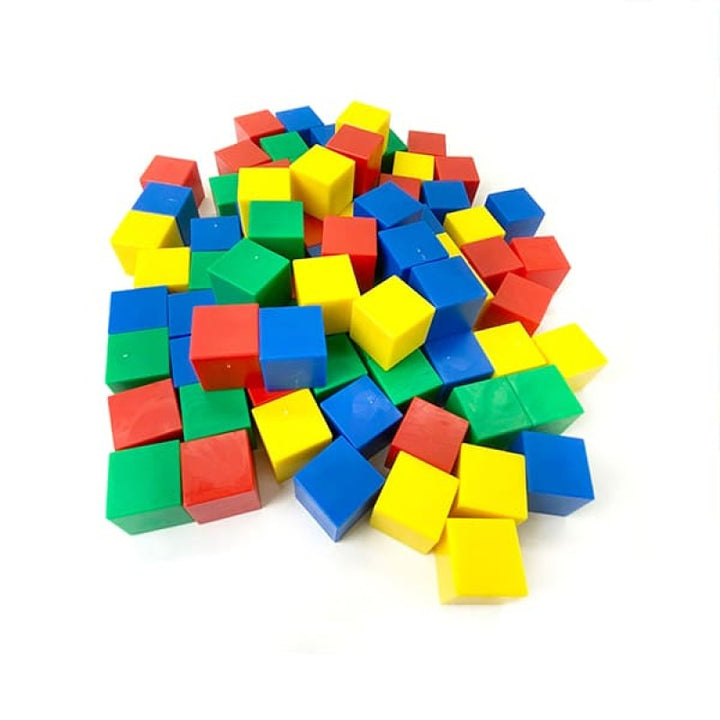 Jeu de 100 cubes colorés en plastique, 2cm - 1 - Eveil Montessori Maroc