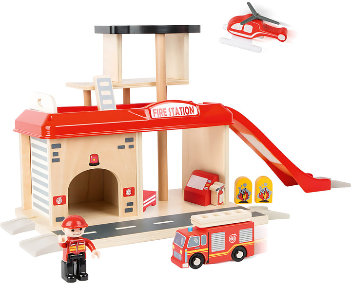 Caserne de pompiers et ses accessoires | EVEIL MONTESSORI