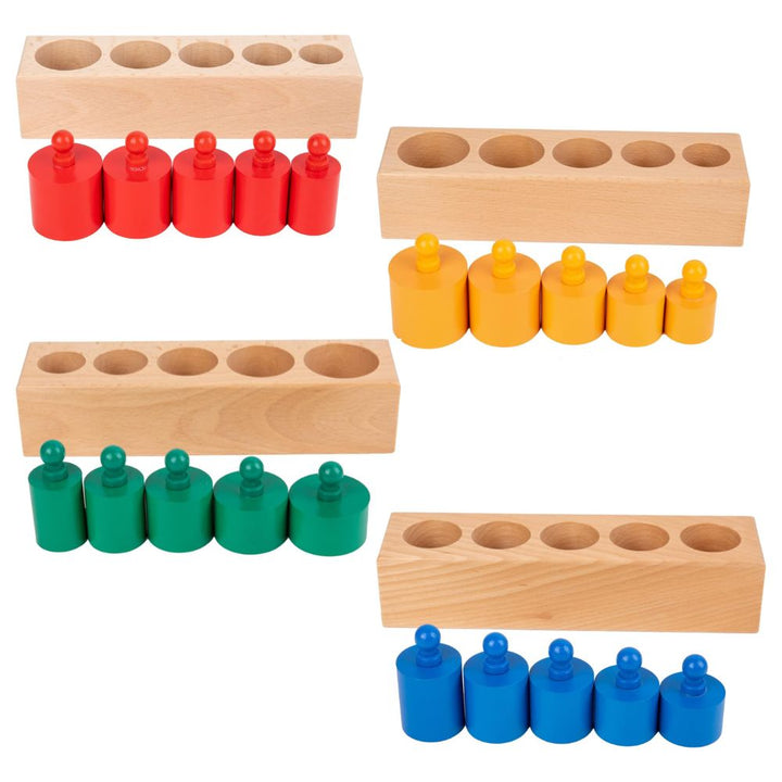 Blocs des cylindres colorés petit format