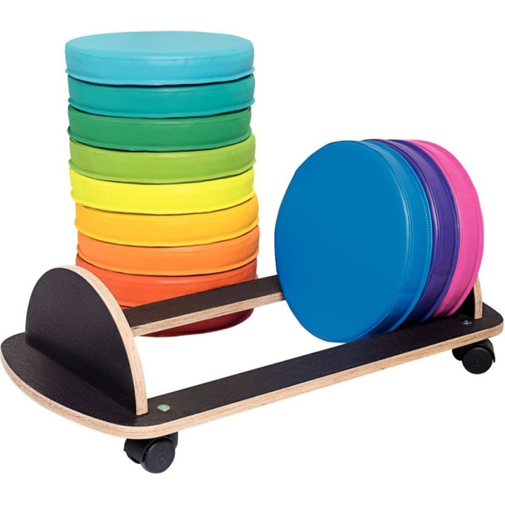 Chariot + 12 coussins Mousse Ø32cm