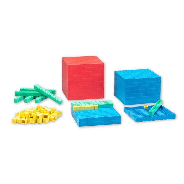 Cubes base 10 encastrables en couleurs