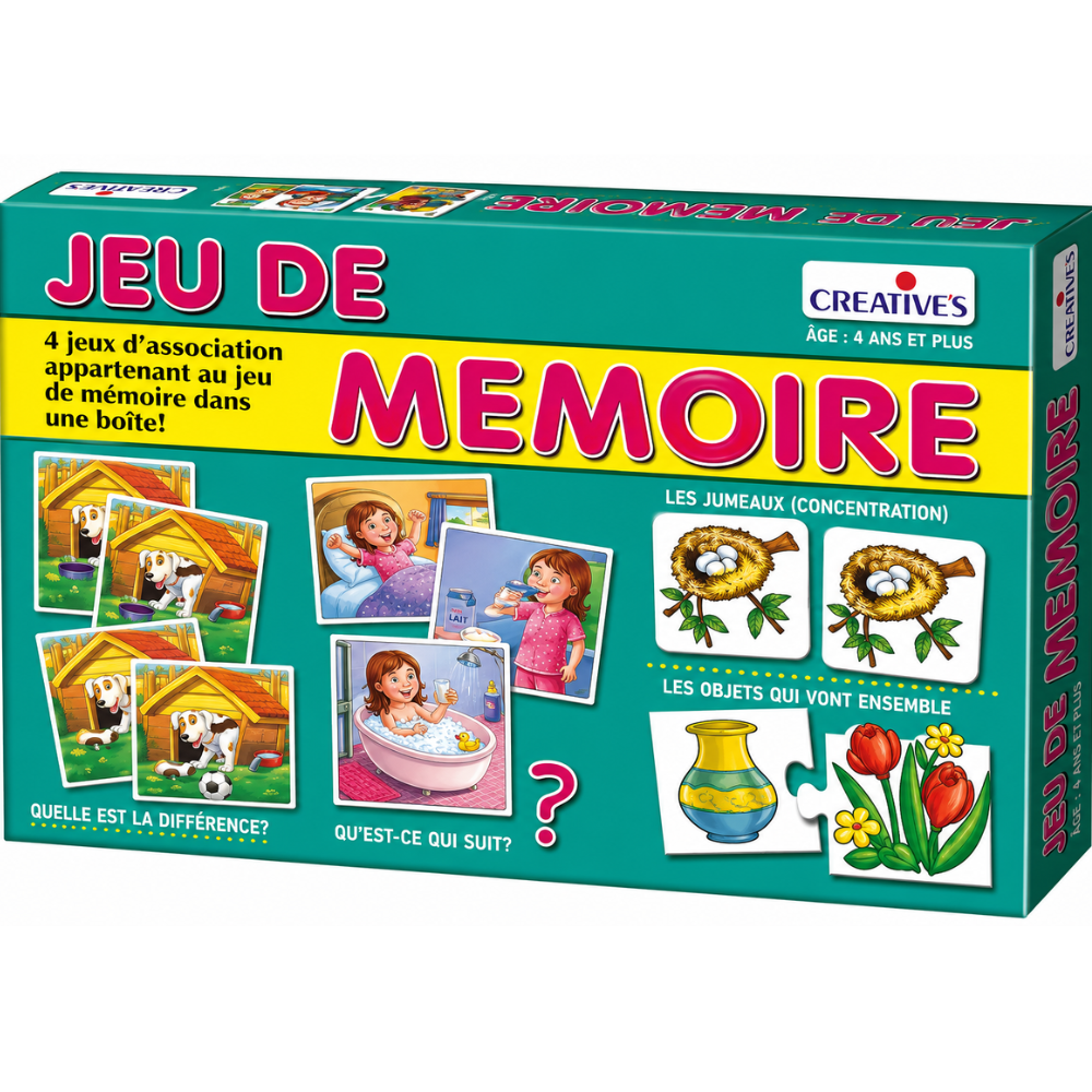 Jeu de Mémoire – 4 jeux d'association et de mémoire - 1 - Eveil Montessori Maroc