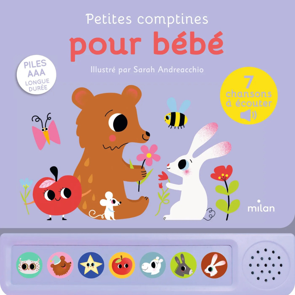 Petites comptines pour bébé – Livre sonore éducatif - 1 - Eveil Montessori Maroc