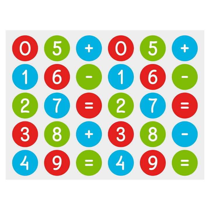 Rouleau gommettes nombres Ø 20 mm