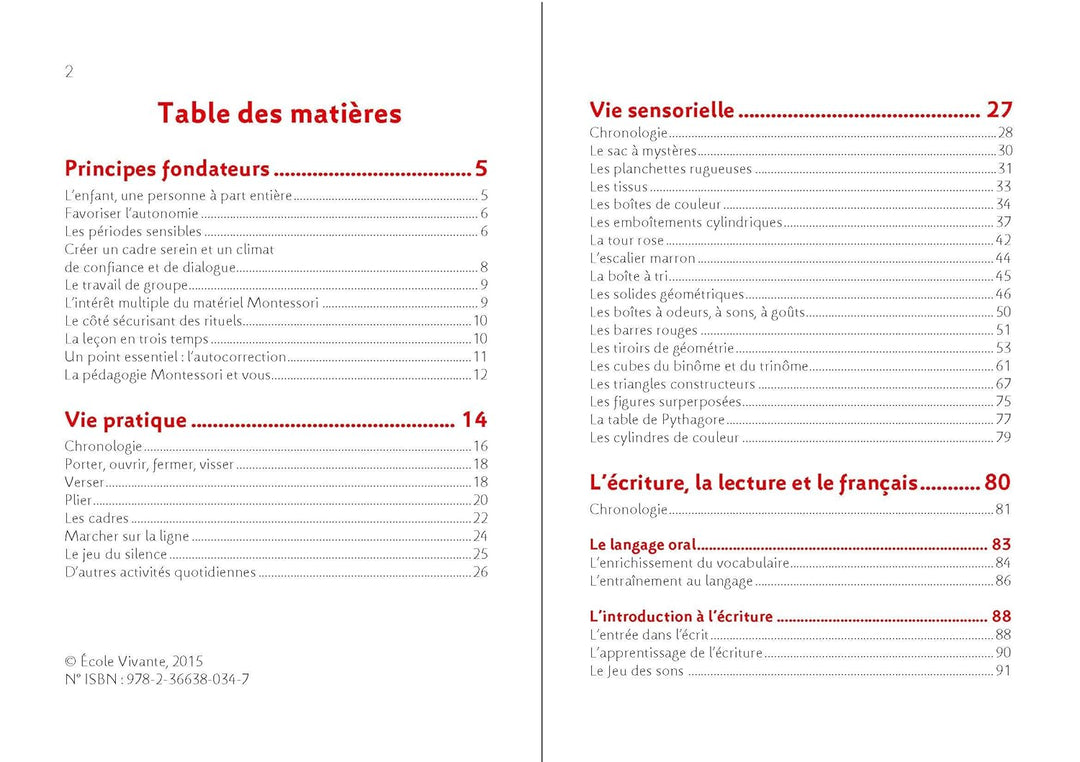 Montessori Pas à Pas : Principes, Vie pratique, Vie sensorielle, Langage, Calcul et Maths 2-6 ans
