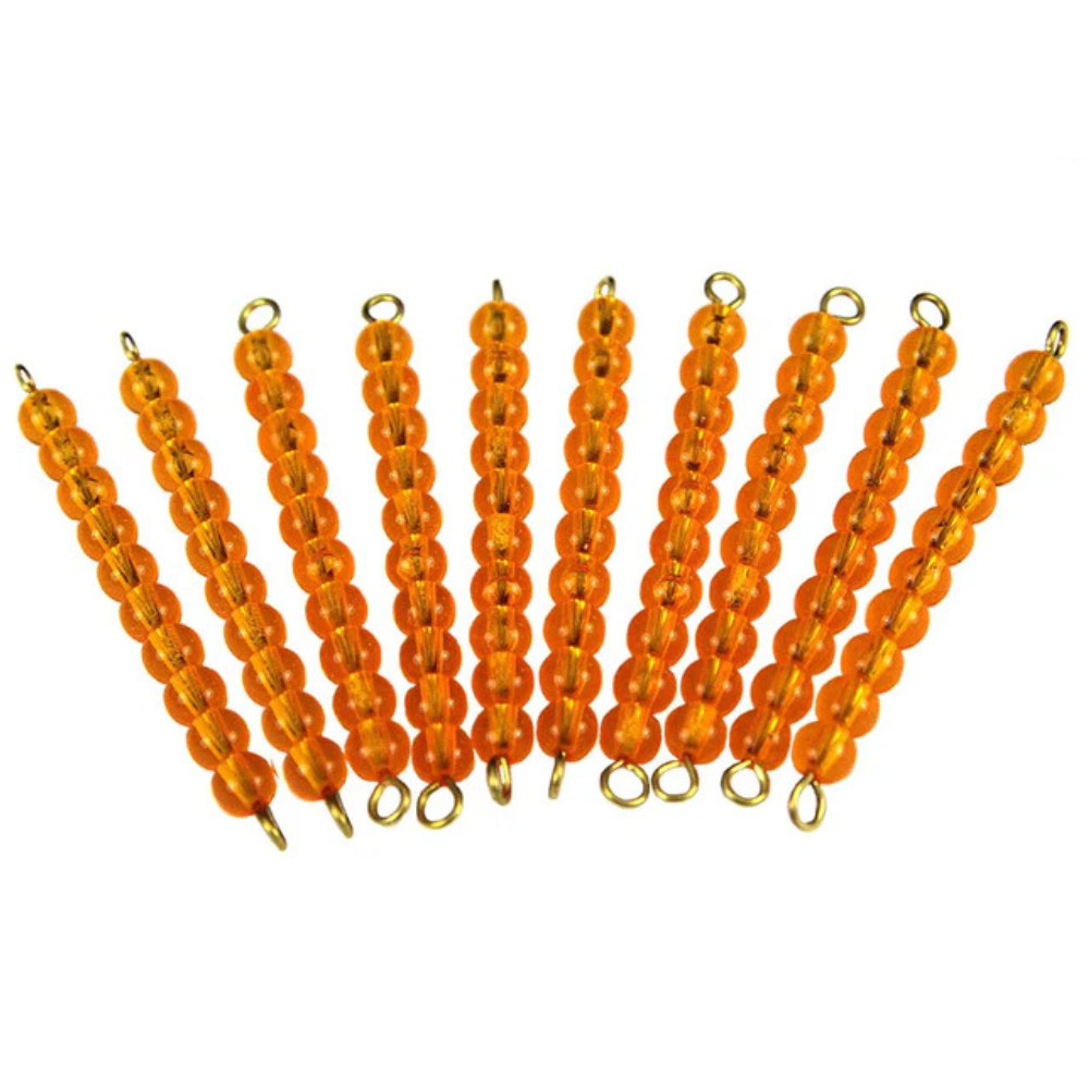 10 Barrettes De Perles Dorées Des Dizaines