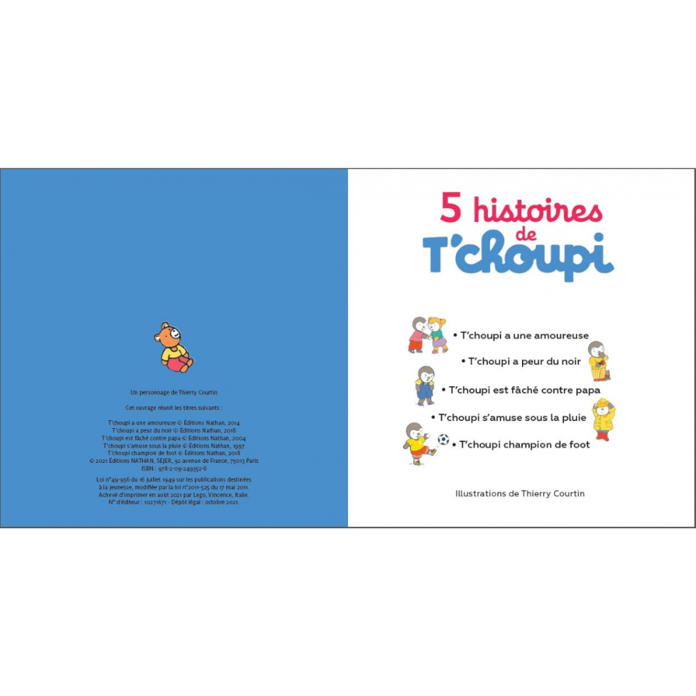 5 histoires de T'choupi - A la découverte des émotions - Dès 2 ans