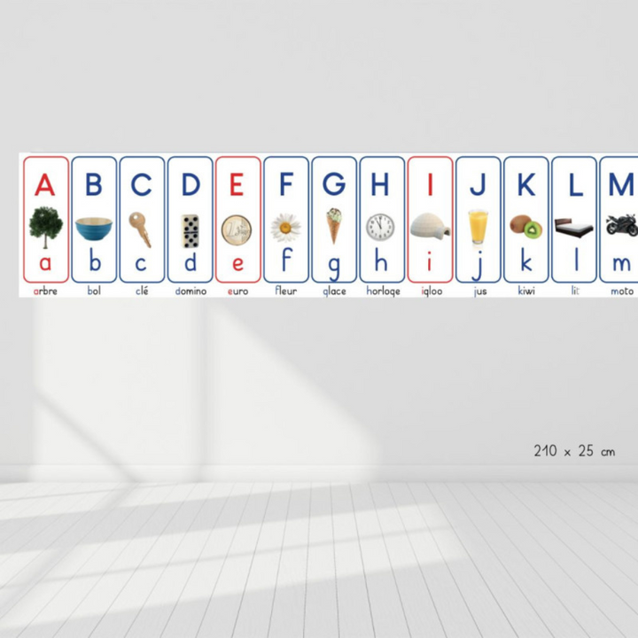 Abécédaire Mural 210 cm * 25 cm