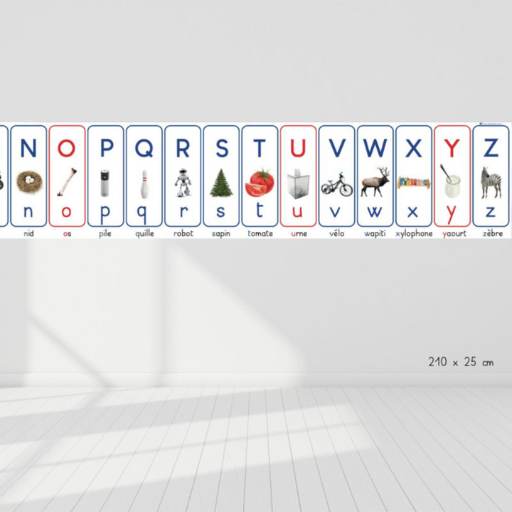 Abécédaire Mural 210 cm * 25 cm