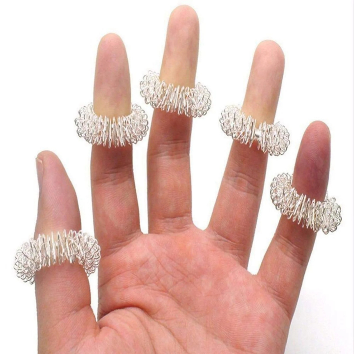 Bagues d’acupression (Sujok) – lot de 5