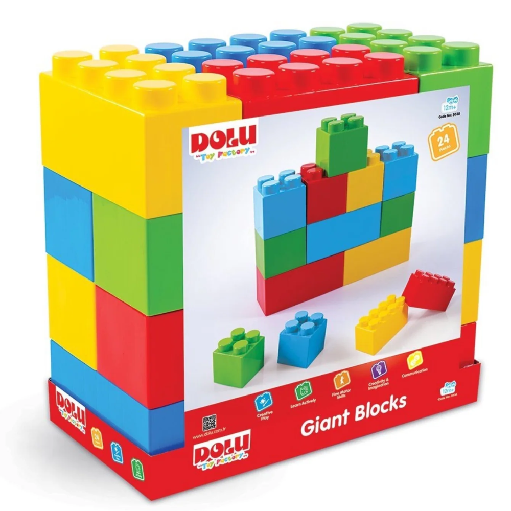 Blocs de Construction Géants 24 pièces - 2 - Eveil Montessori Maroc