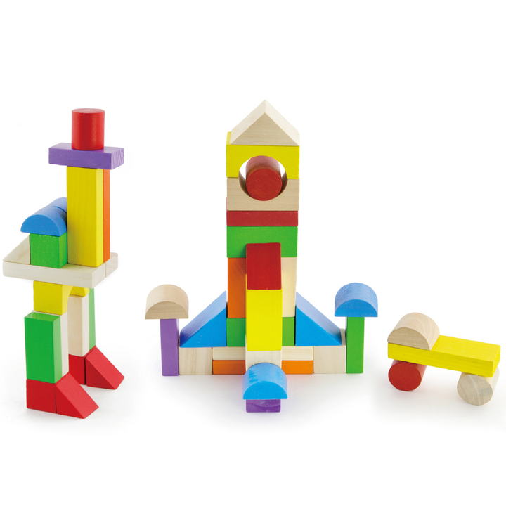 Blocs de construction en Bois - 100 Pièces - 2 - Eveil Montessori Maroc