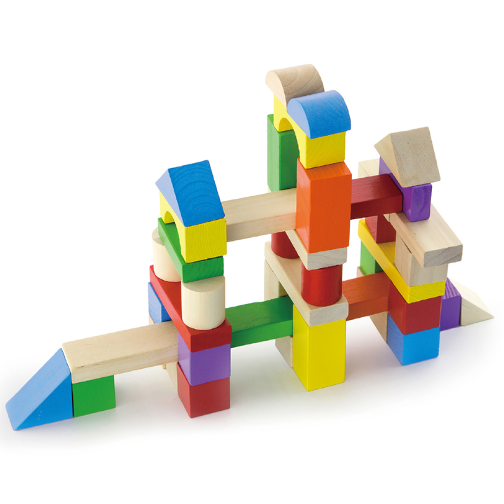 Blocs de construction en Bois - 100 Pièces - 3 - Eveil Montessori Maroc