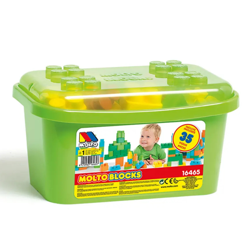 Boîte de 35 blocs de construction - verte