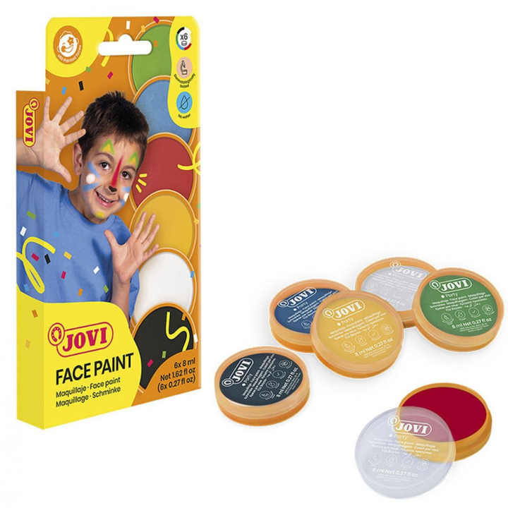 Boite de 6 pots de maquillage crème 8ml Couleurs assorties