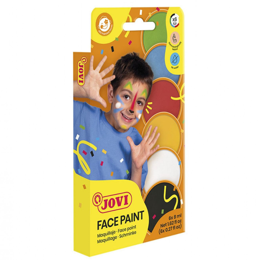 Boite de 6 pots de maquillage crème 8ml Couleurs assorties