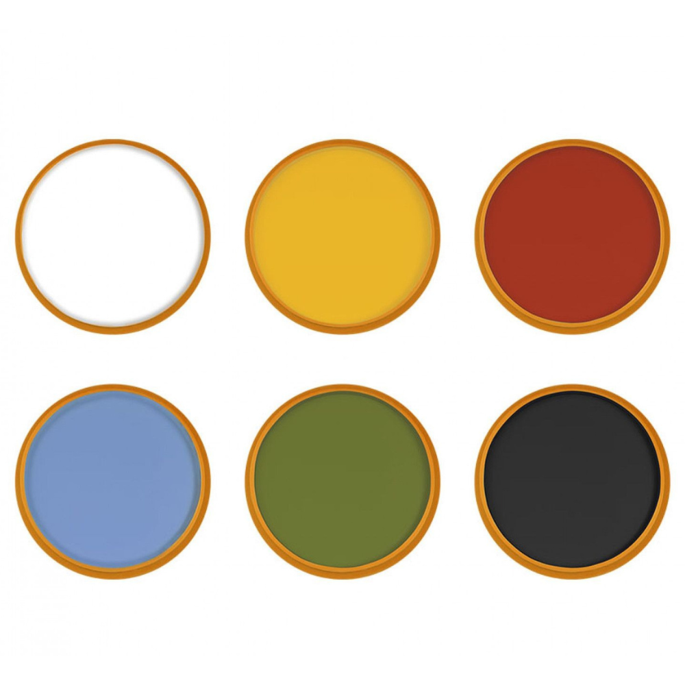 Boite de 6 pots de maquillage crème 8ml Couleurs assorties