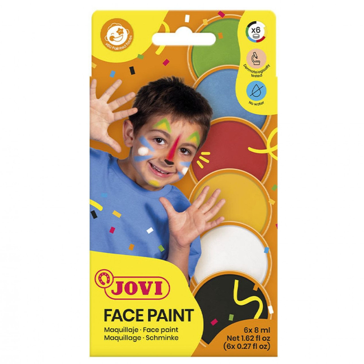 Boite de 6 pots de maquillage crème 8ml Couleurs assorties