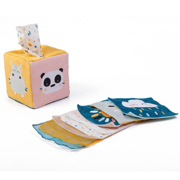 Boîte de mouchoirs sensoriels – Coucou