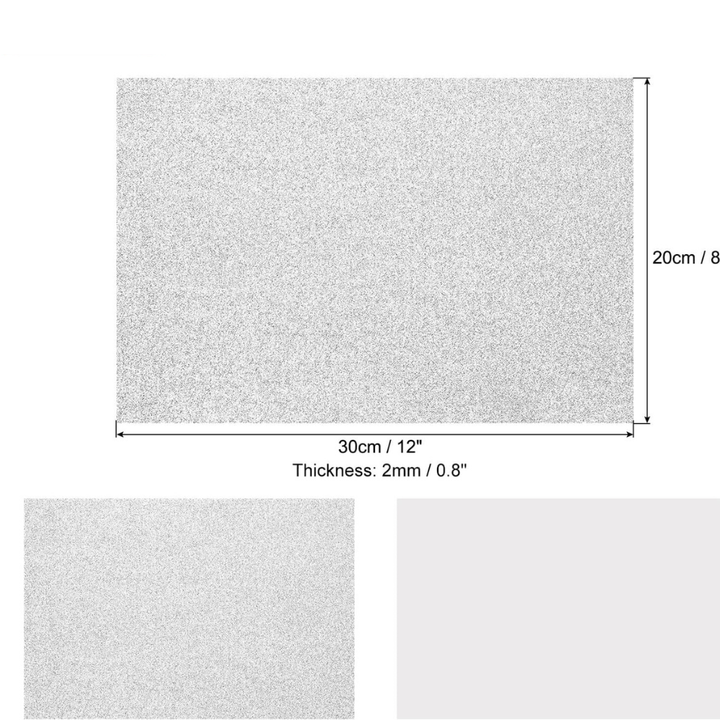 Lot de 10 feuilles de papier mousse brillant A4 - Argenté