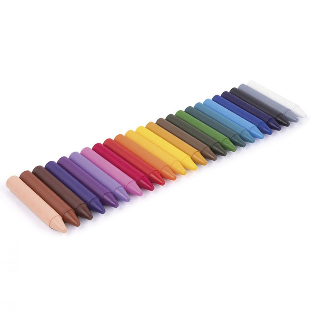 CRAYONS JUMBO – Étui de 24 crayons de cire couleur assortis - 2 - Eveil Montessori Maroc