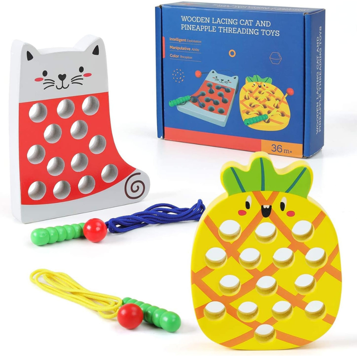 Chat et Ananas à enfiler