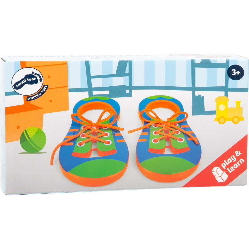 Chaussures à lacer en bois | EVEIL MONTESSORI