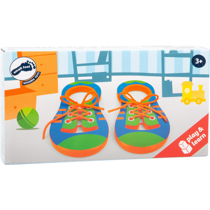 Chaussures à lacer en bois | EVEIL MONTESSORI