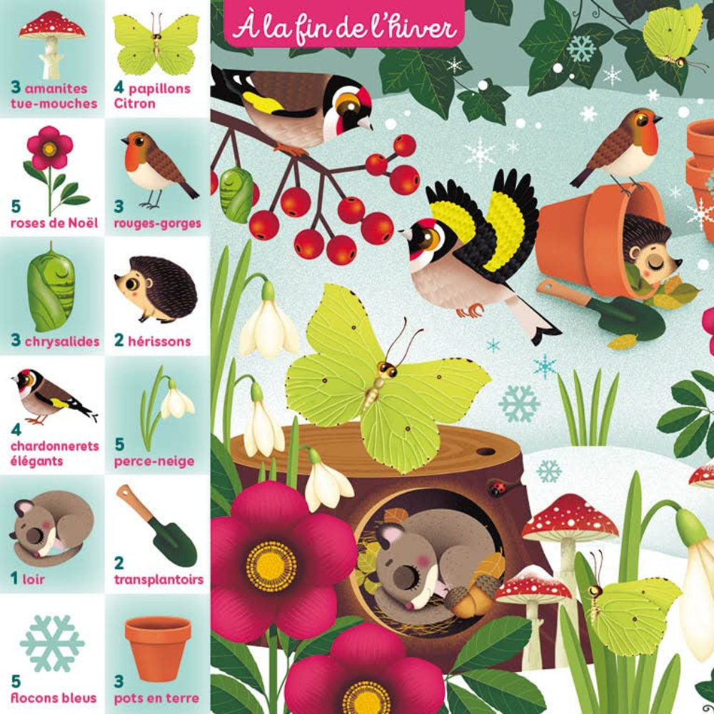 Cherche, trouve et compte – Le jardin - 5 - Eveil Montessori Maroc