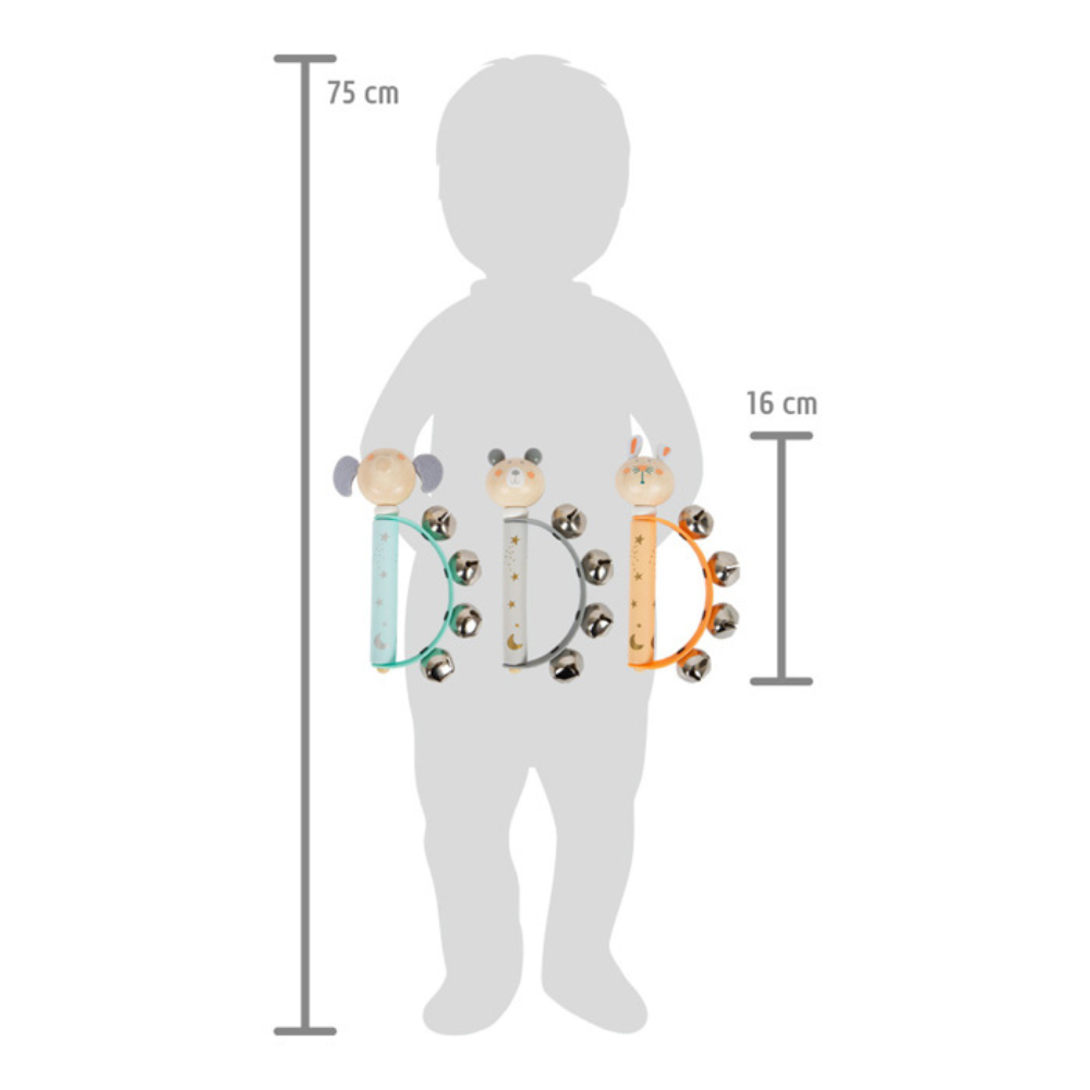 Cloches de bébé pastel 4 grelots