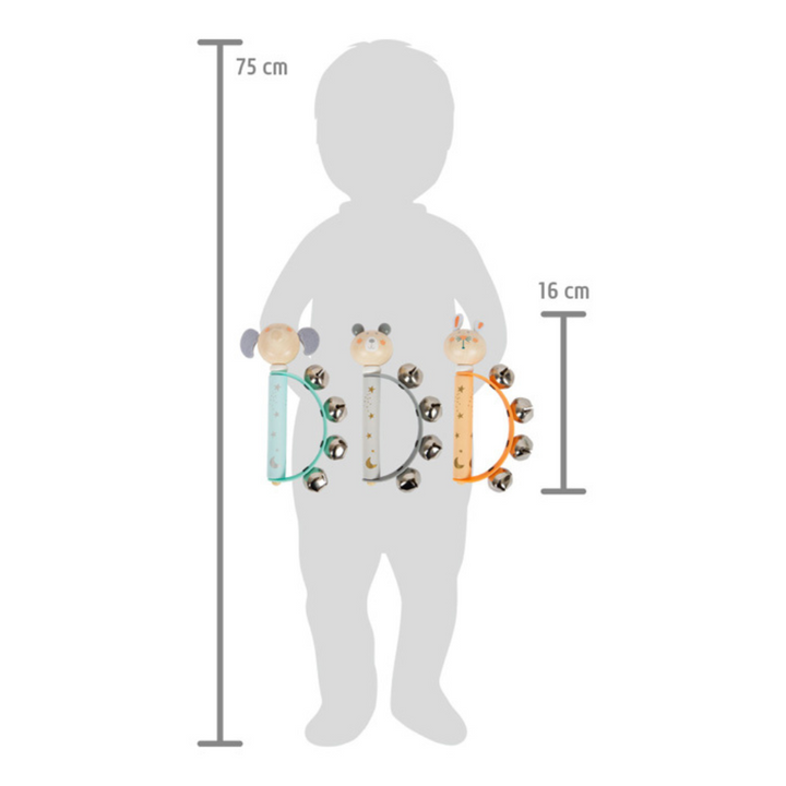 Cloches de bébé pastel 4 grelots