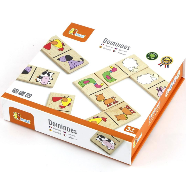 Dominos en bois - Animaux de la ferme