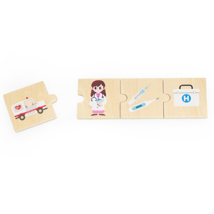 Ensemble de Puzzles Métiers - 3 - Eveil Montessori Maroc