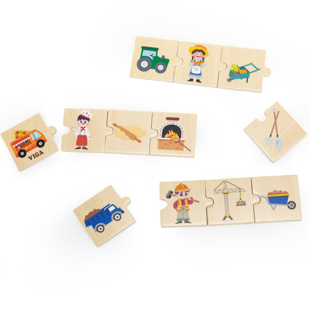 Ensemble de Puzzles Métiers - 2 - Eveil Montessori Maroc