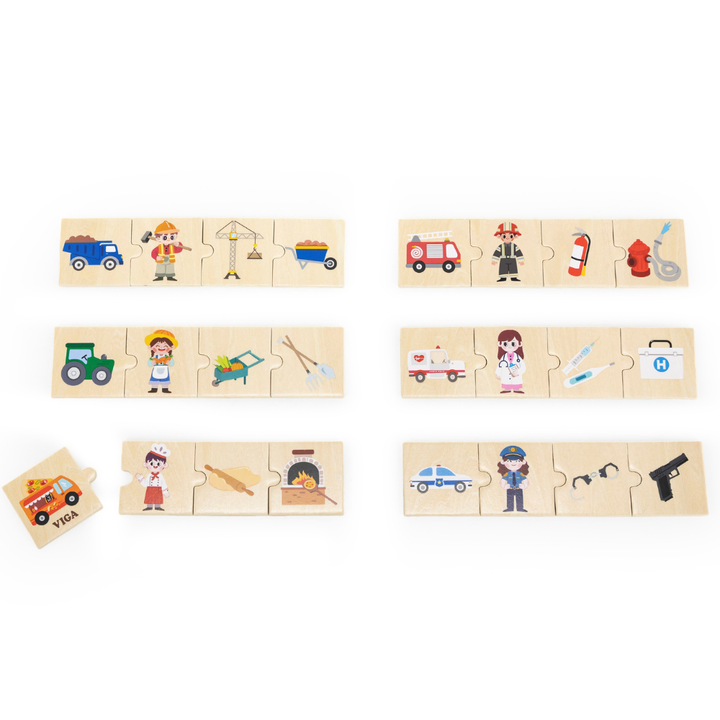 Ensemble de Puzzles Métiers - 1 - Eveil Montessori Maroc