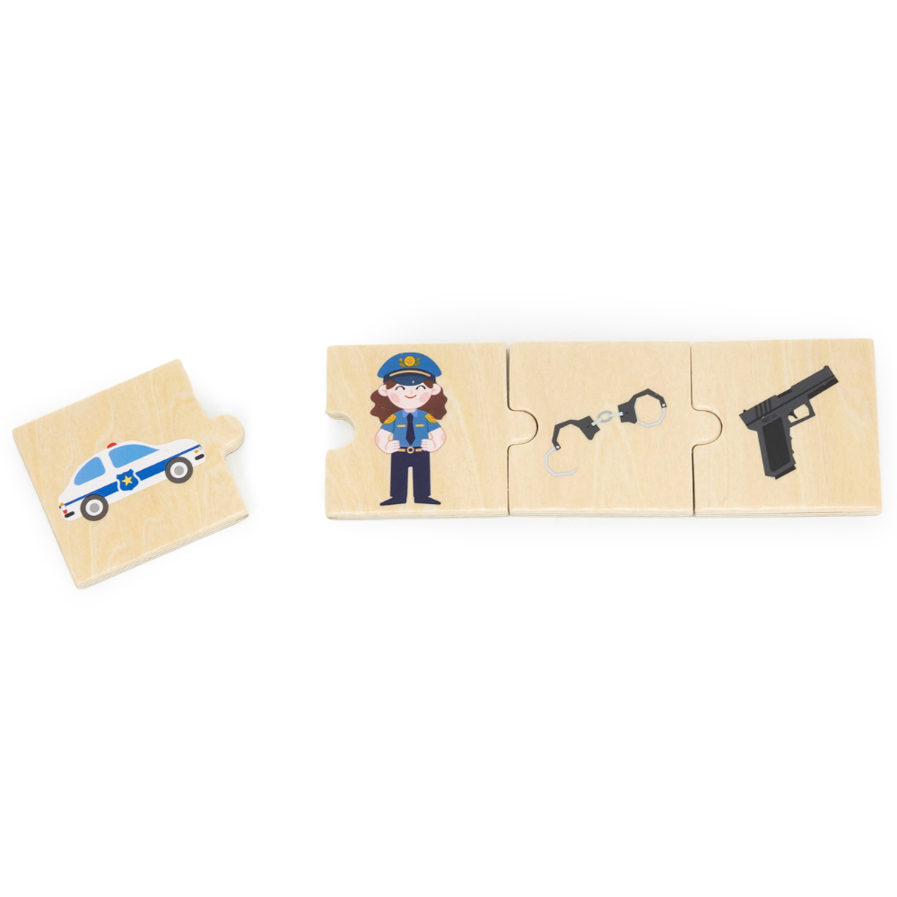 Ensemble de Puzzles Métiers - 4 - Eveil Montessori Maroc