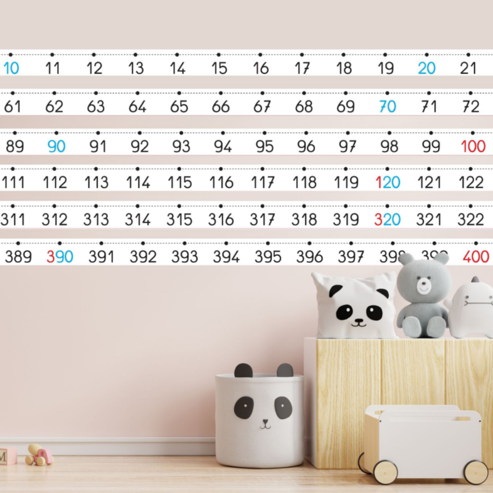 Frise numérique 0 à 400 Montessori