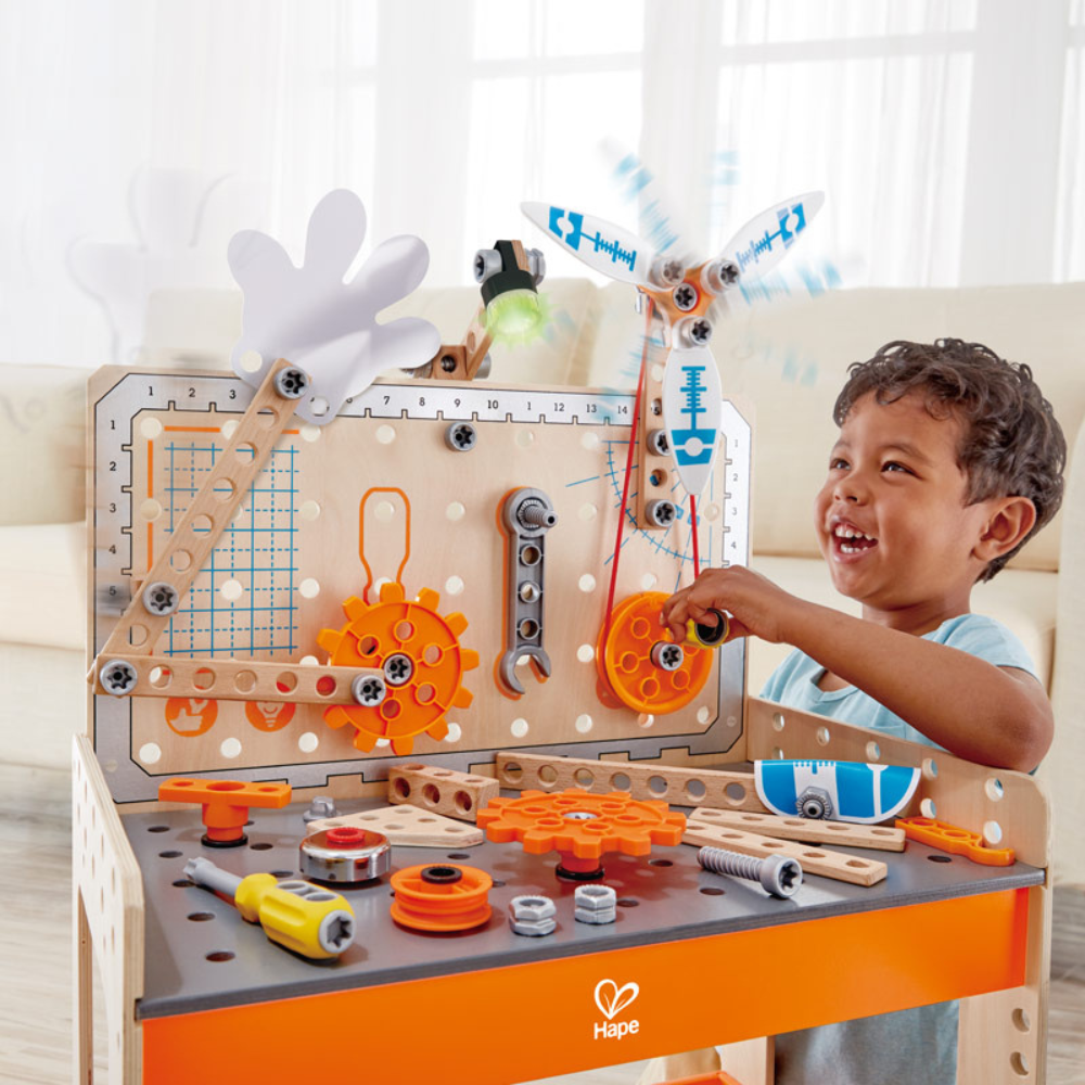 Grand établi de bricolage scientifique - 2 - Eveil Montessori Maroc