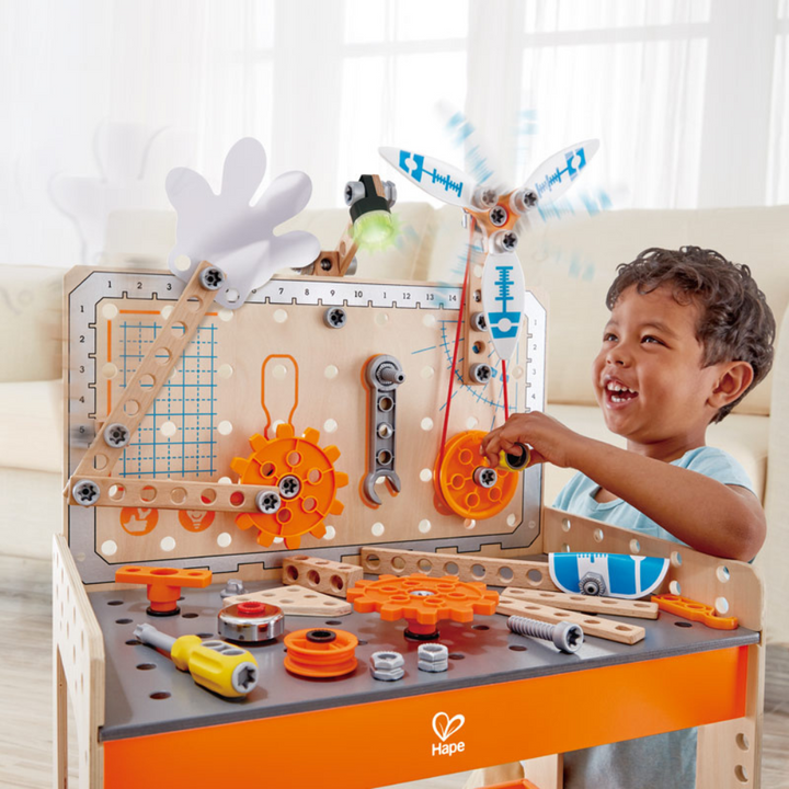 Grand établi de bricolage scientifique - 2 - Eveil Montessori Maroc