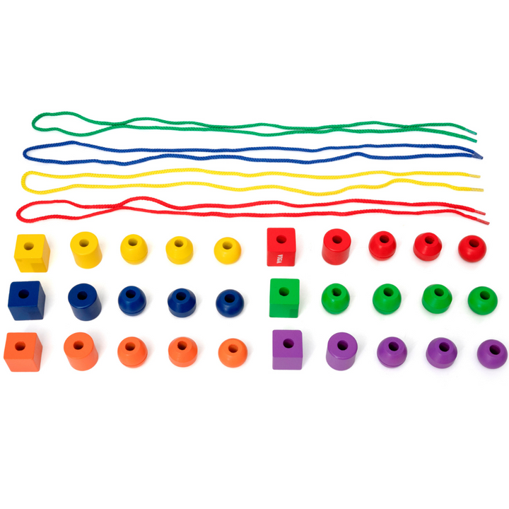 Grosses perles à lacer - Baril de 30 perles