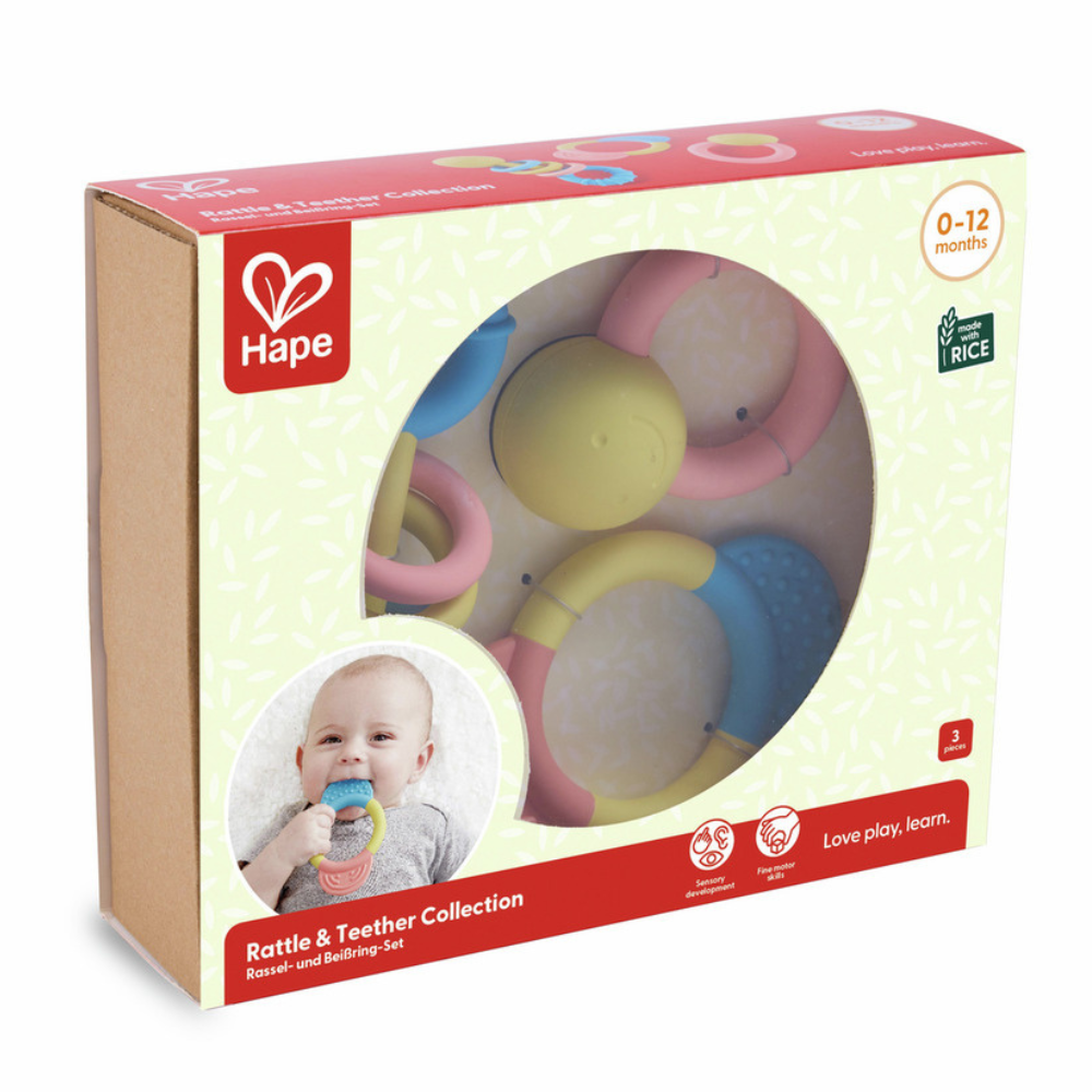 Hochet et anneaux de dentition