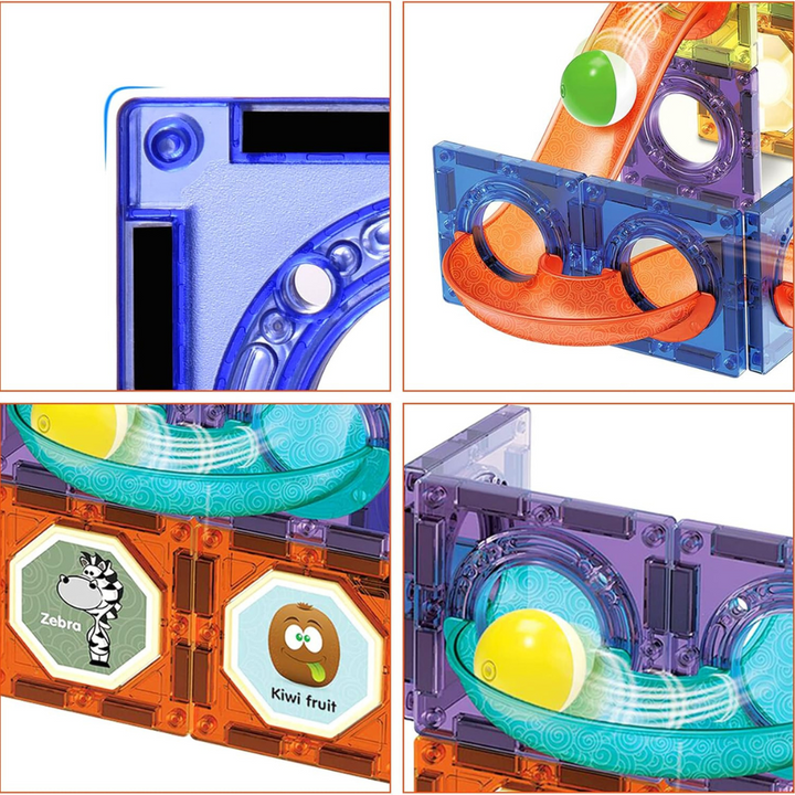 Jeu blocs de construction magnétiques - 49 pièces