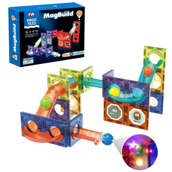 Jeu blocs de construction magnétiques - 49 pièces