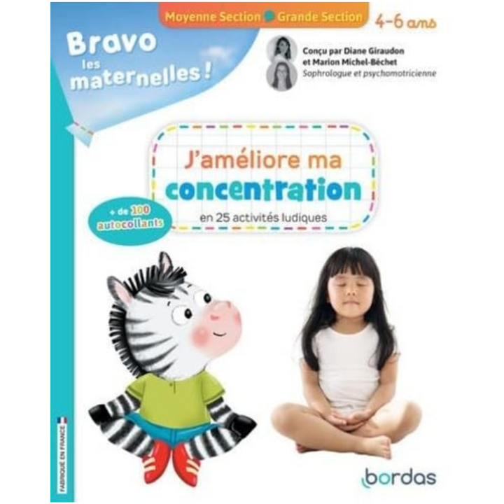 J'améliore ma concentration en 25 activités ludiques Moyenne Section Grande Section - + de 100 autocollants
