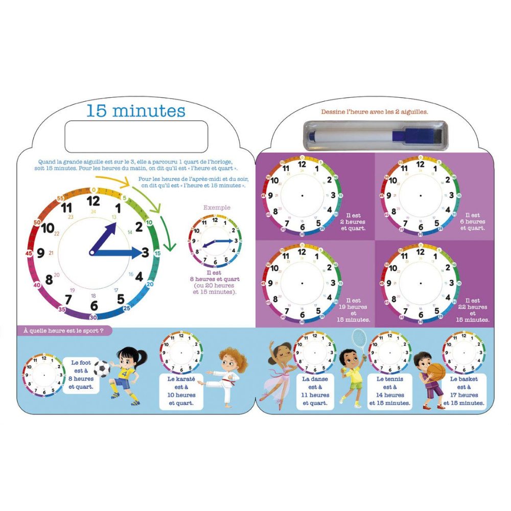 J'apprends l'heure - 6 - Eveil Montessori Maroc