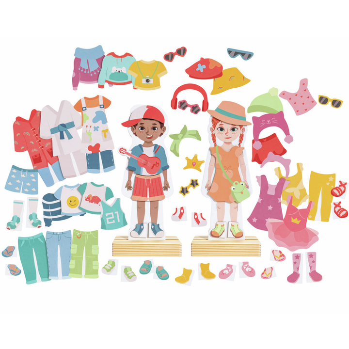 Je m'habille avec mes vetements aimantes