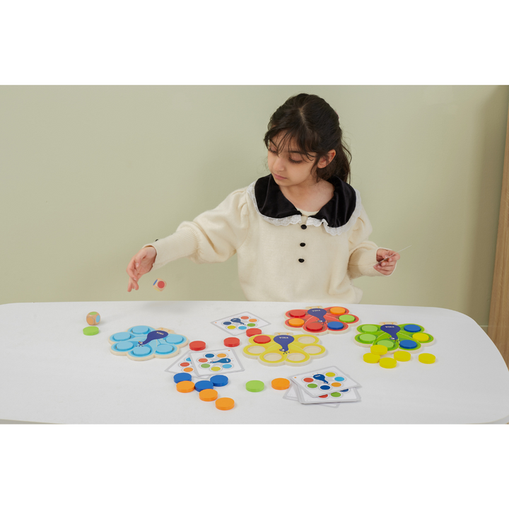 Jeu de Correspondance de Couleurs Paon